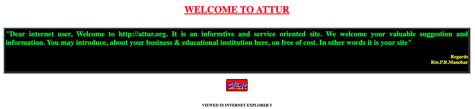 First ever landing page screenshot